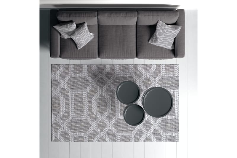 Magma Bomullsteppe 140x220 cm Rektangulær - Grå - Tekstiler - Tepper & Matter - Moderne tepper - Bomullstepper