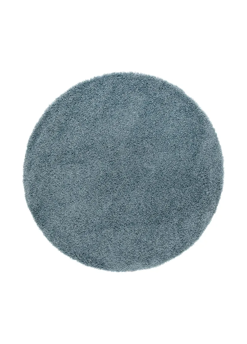 Lounge Ryeteppe Rundt 240 cm, Petrolblå