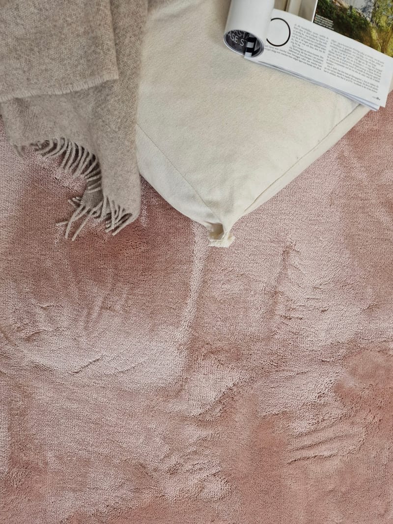 Cozy Ryeteppe 200x290 cm Rektangulær - Rosa - Tekstiler - Tepper & Matter - Moderne tepper - Ryeteppe