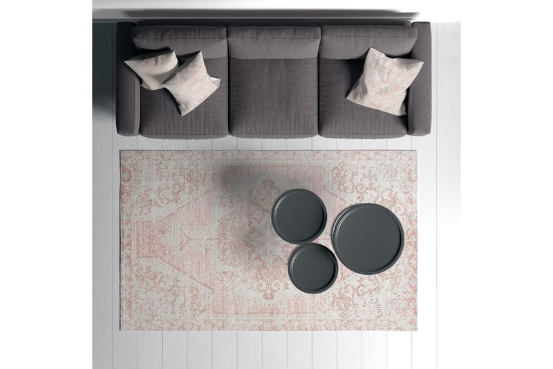 Nilam Bomullsteppe 160x230 cm Rektangulær - Krem - Tekstiler - Tepper & Matter - Moderne tepper - Bomullstepper