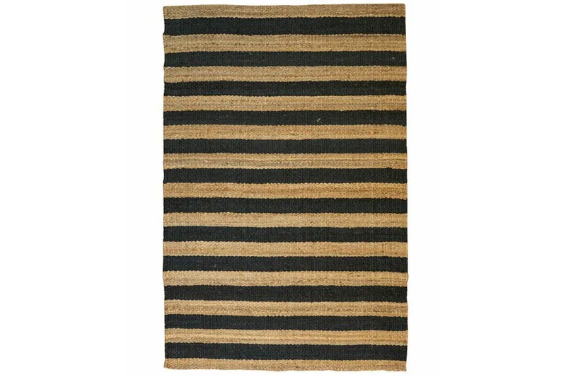 Eddie Juteteppe 90x150 cm Rektangulær, Beige/Svart