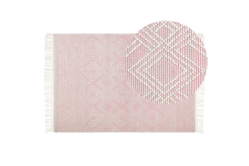 Adana Ryeteppe 160x230 cm - Rosa - Tekstiler - Tepper & Matter - Moderne tepper - Ryeteppe