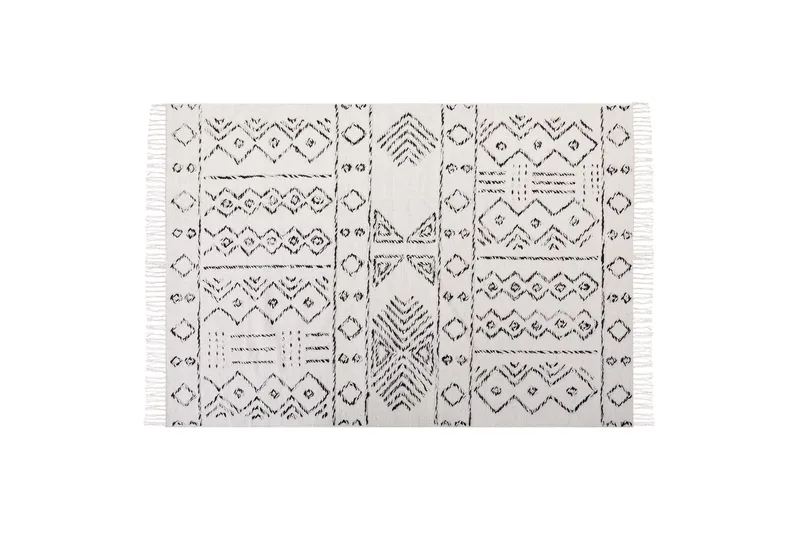 Alkent Ullteppe 140x200 cm, Svart/hvit