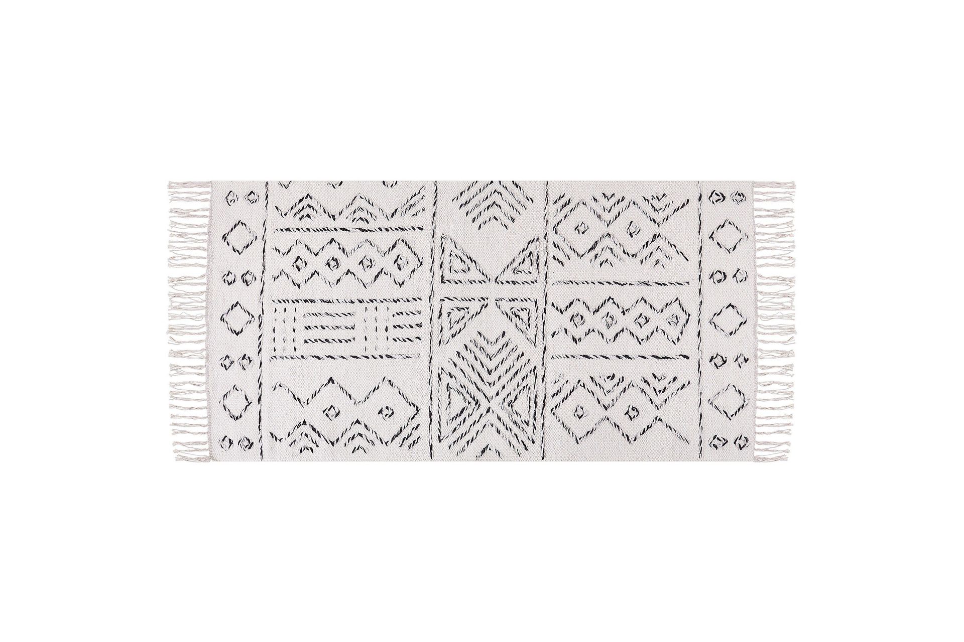 Alkent Ullteppe 80x150 cm - Svart/hvit