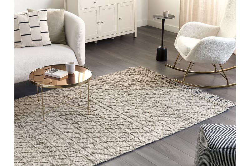 Alucra Ryeteppe 160x230 cm - Beige - Tekstiler - Tepper & Matter - Moderne tepper - Ryeteppe