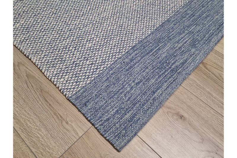 Alva Bomullsteppe 160x230 cm Rektangulær - Blå - Tekstiler - Tepper & Matter - Moderne tepper - Bomullstepper