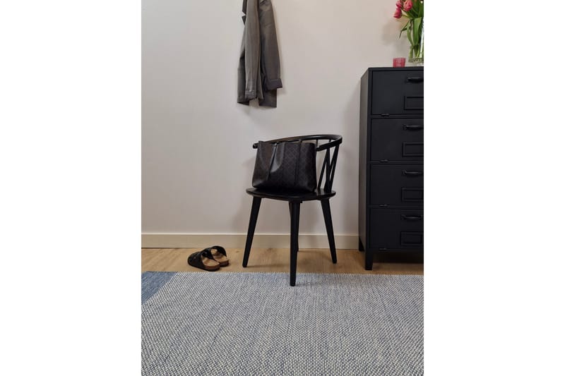 Alva Bomullsteppe 160x230 cm Rektangulær - Blå - Tekstiler - Tepper & Matter - Moderne tepper - Bomullstepper