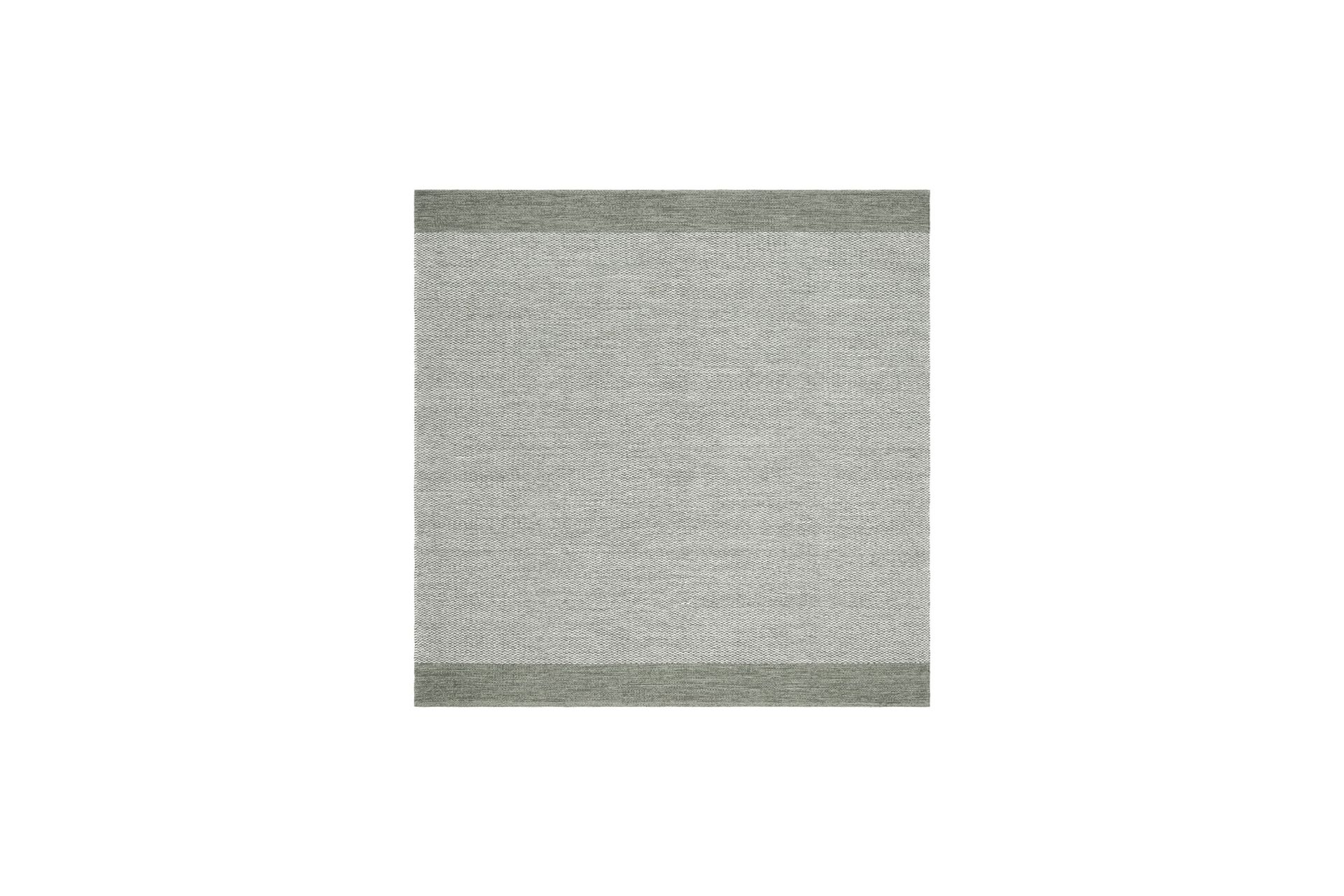 Alva Bomullsteppe 240x240 cm Kvadratisk - Grønn - Tekstiler - Tepper & Matter - Moderne tepper - Bomullstepper