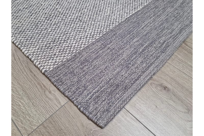 Alva Bomullsteppe 240x340 cm Rektangulær - Grå - Tekstiler - Tepper & Matter - Moderne tepper - Bomullstepper