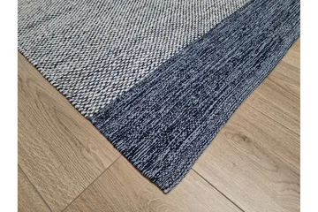 Alva Bomullsteppe 300x400 cm Rektangulær - Blå - Tekstiler - Tepper & Matter - Moderne tepper - Bomullstepper