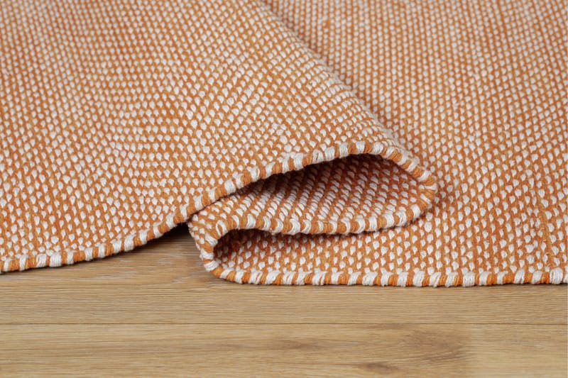 Alva Bomullsteppe 75x150 cm Oval - Oransje - Tekstiler - Tepper & Matter - Moderne tepper - Bomullstepper