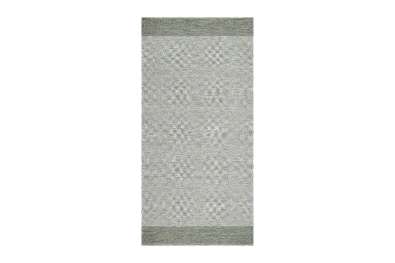 Alva Bomullsteppe 75x220 cm Oval - Grønn - Tekstiler - Tepper & Matter - Moderne tepper - Bomullstepper
