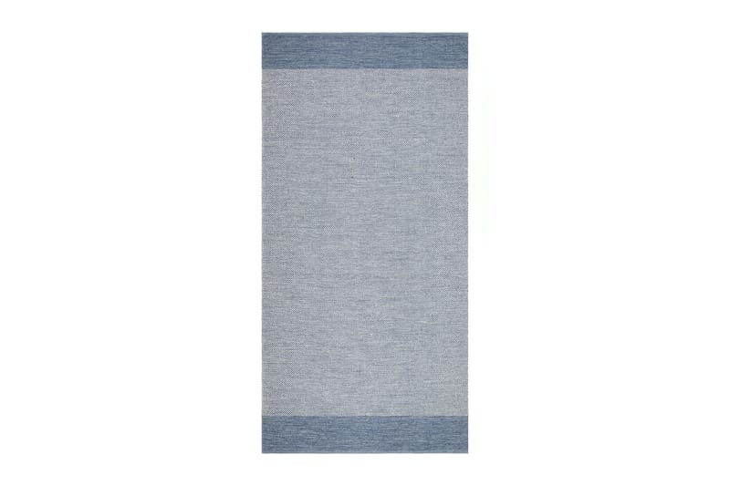 Alva Bomullsteppe 75x280 cm Oval - Blå - Tekstiler - Tepper & Matter - Moderne tepper - Bomullstepper