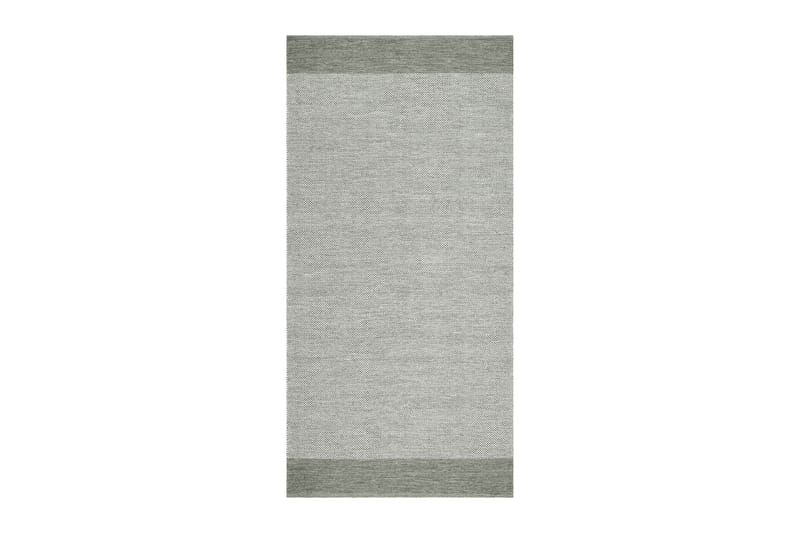 Alva Bomullsteppe 75x280 cm Oval - Grønn - Tekstiler - Tepper & Matter - Moderne tepper - Bomullstepper