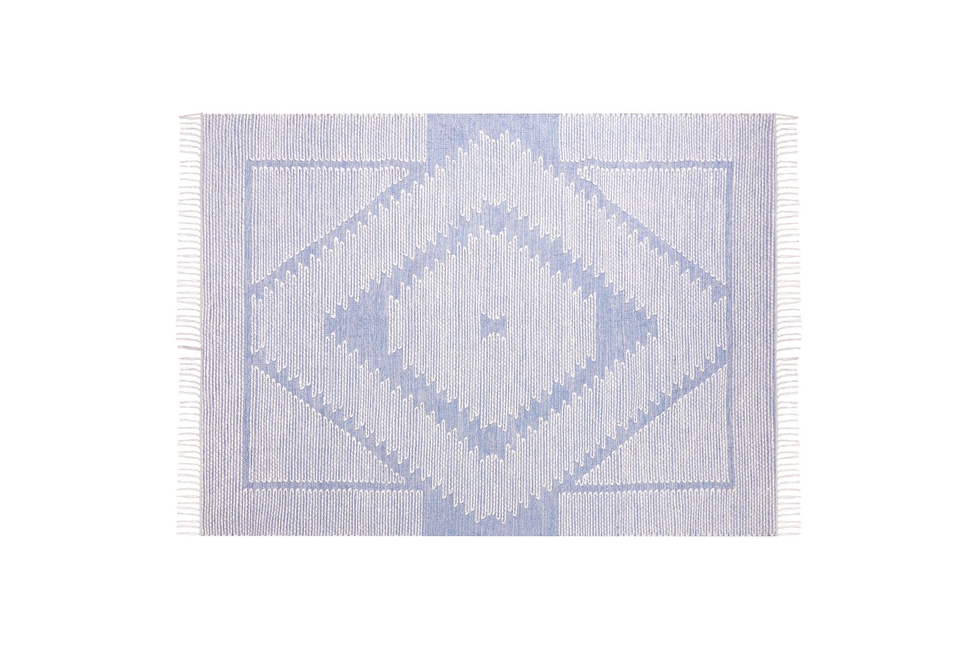 Ansar Bomullsteppe 140x200 cm - Blå - Tekstiler - Tepper & Matter - Moderne tepper - Bomullstepper