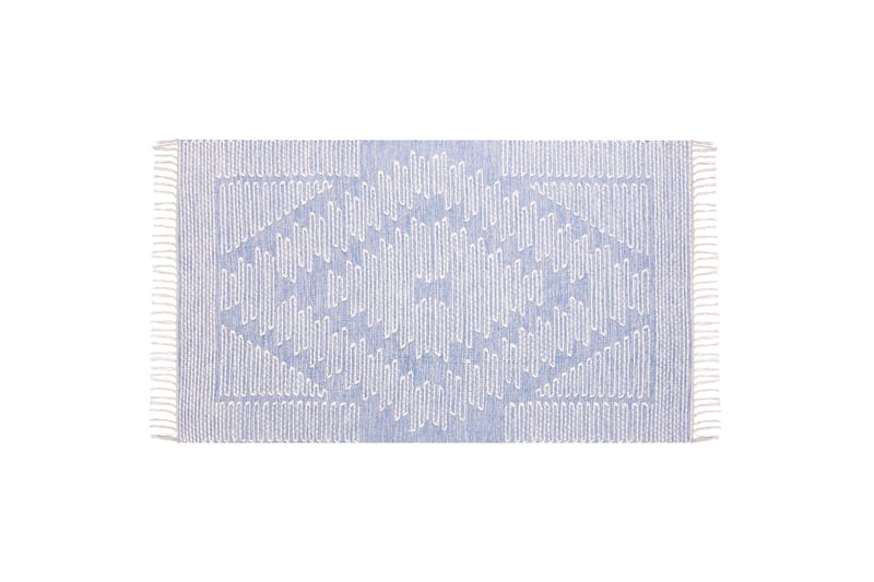 Ansar Bomullsteppe 80x150 cm - Blå - Tekstiler - Tepper & Matter - Moderne tepper - Bomullstepper