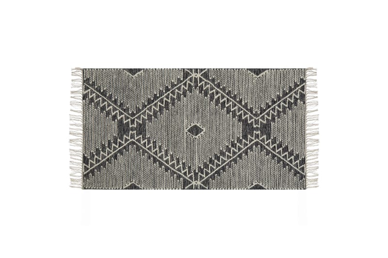 Arbaa Bomullsteppe 80x150 cm, Svart/hvit