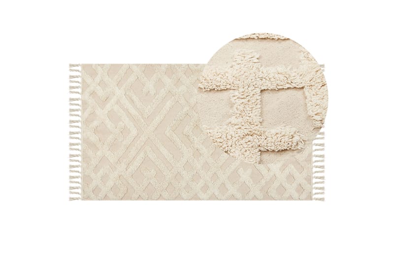 Ardahan Bomullsteppe 80x150 cm - Beige - Tekstiler - Tepper & Matter - Moderne tepper - Bomullstepper