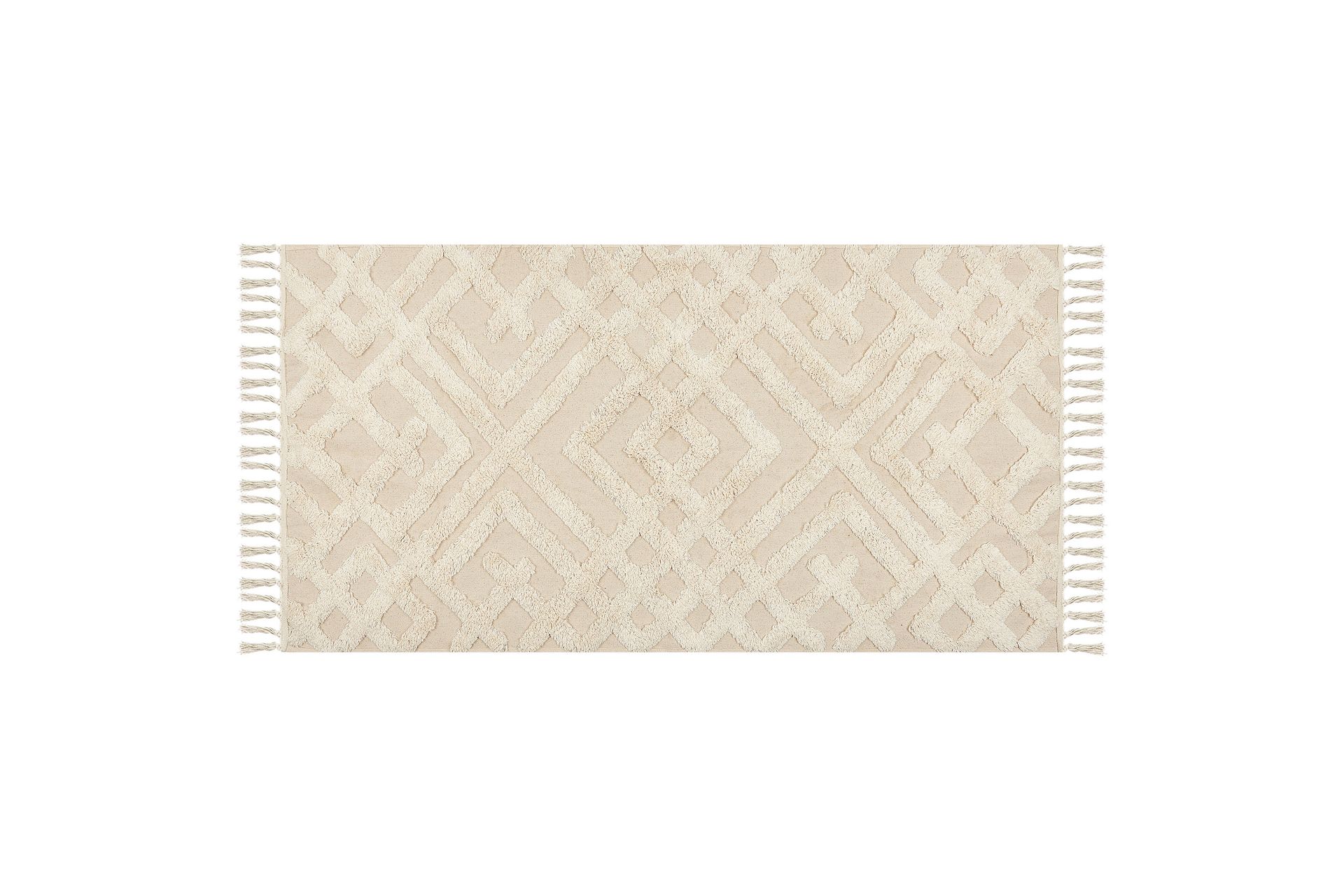 Ardahan Bomullsteppe 80x150 cm - Beige - Tekstiler - Tepper & Matter - Moderne tepper - Ryeteppe