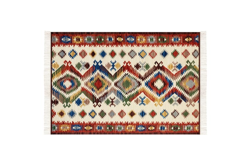 Arevik Ullteppe 160x230 cm - Rød - Tekstiler - Tepper & Matter - Moderne tepper - Ullteppe