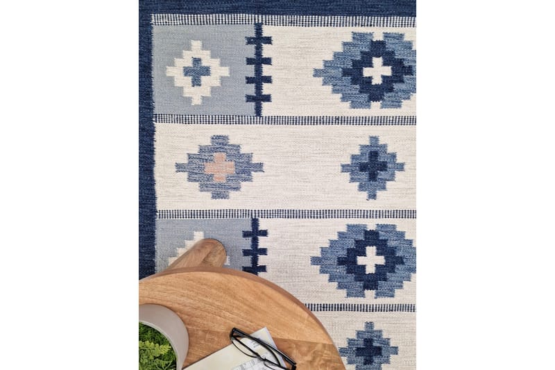 Arvika Ullteppe 140x200 cm Rektangulær - Blå - Tekstiler - Tepper & Matter - Moderne tepper - Ullteppe