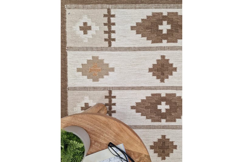 Arvika Ullteppe 160x230 cm Rektangulær - Beige - Tekstiler - Tepper & Matter - Moderne tepper - Ullteppe