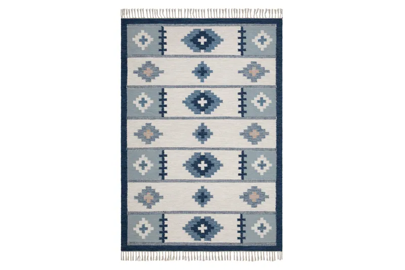 Arvika Ullteppe 160x230 cm Rektangulær - Blå - Tekstiler - Tepper & Matter - Moderne tepper - Ullteppe