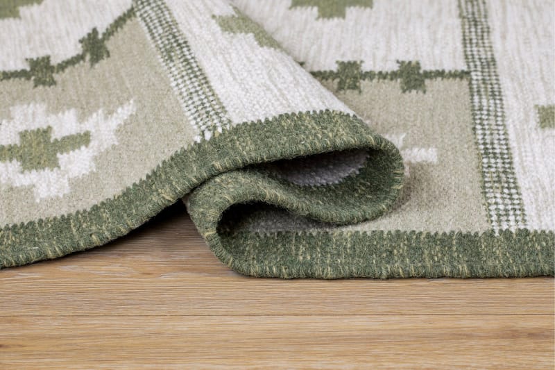 Arvika Ullteppe 160x230 cm Rektangulær - Grønn - Tekstiler - Tepper & Matter - Moderne tepper - Ullteppe