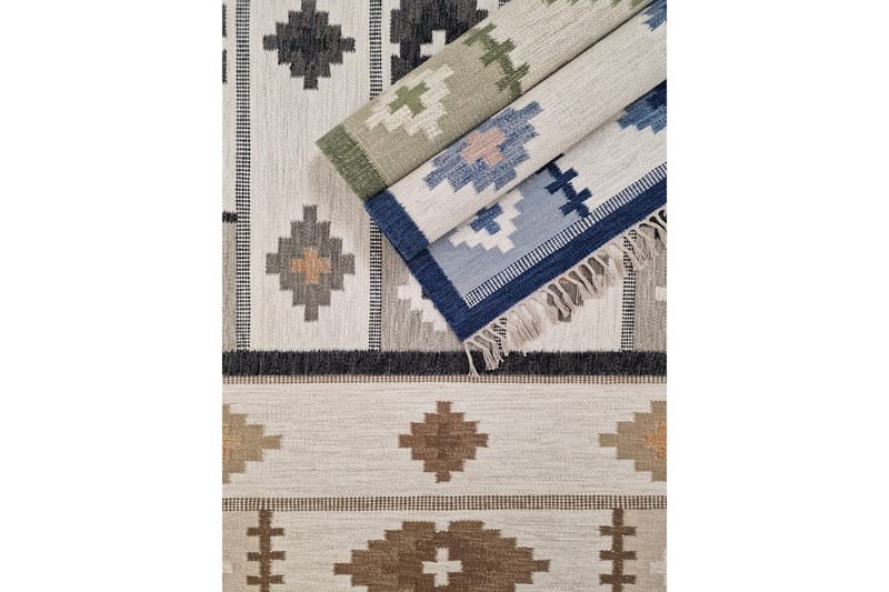 Arvika Ullteppe 160x230 cm Rektangulær - Grønn - Tekstiler - Tepper & Matter - Moderne tepper - Ullteppe