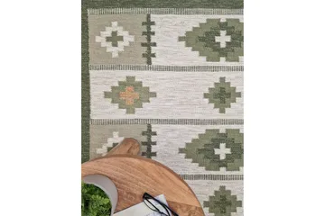 Arvika Ullteppe 160x230 cm Rektangulær - Grønn - Tekstiler - Tepper & Matter - Moderne tepper - Ullteppe