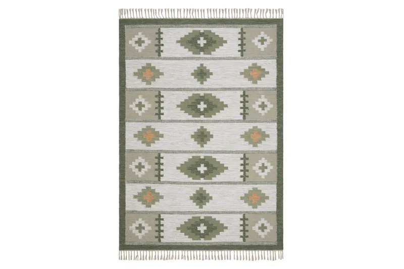 Arvika Ullteppe 200x300 cm Rektangulær - Grønn - Tekstiler - Tepper & Matter - Moderne tepper - Ullteppe