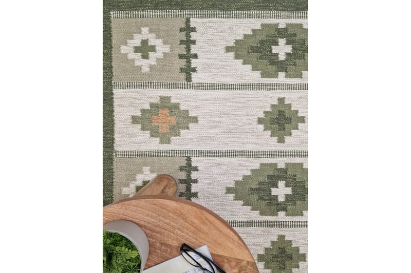 Arvika Ullteppe 240x340 cm Rektangulær - Grønn - Tekstiler - Tepper & Matter - Moderne tepper - Ullteppe