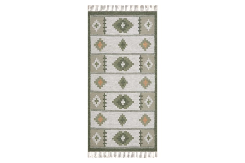 Arvika Ullteppe 80x200 cm Rektangulær - Grønn - Tekstiler - Tepper & Matter - Moderne tepper - Ullteppe