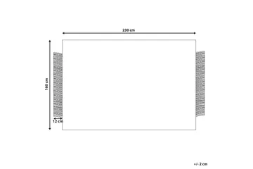 Atlanti Ullteppe 160x230 cm - Svart/hvit - Tekstiler - Tepper & Matter - Moderne tepper - Ullteppe
