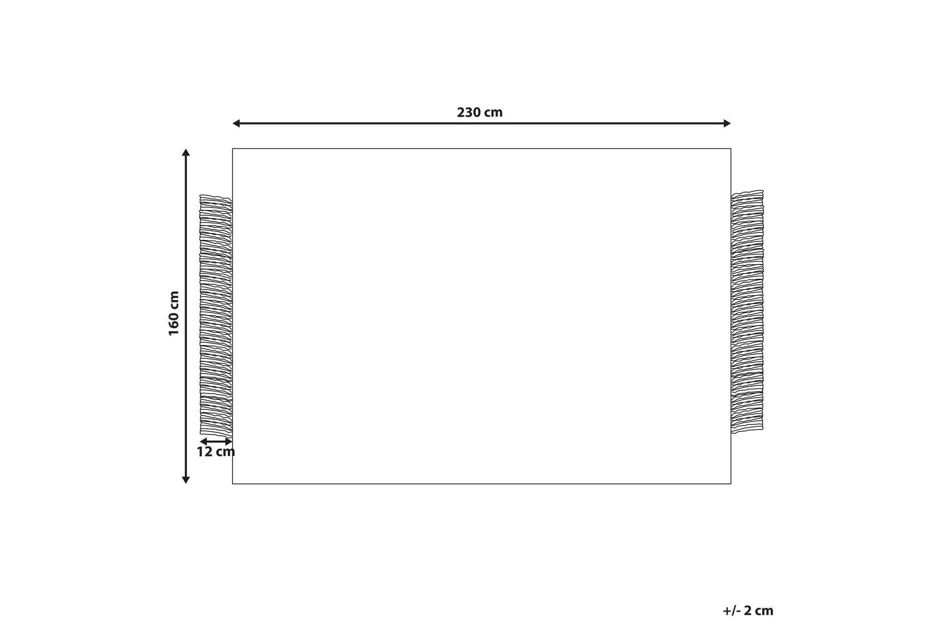 Atlanti Ullteppe 160x230 cm - Svart/hvit - Tekstiler - Tepper & Matter - Moderne tepper - Ullteppe