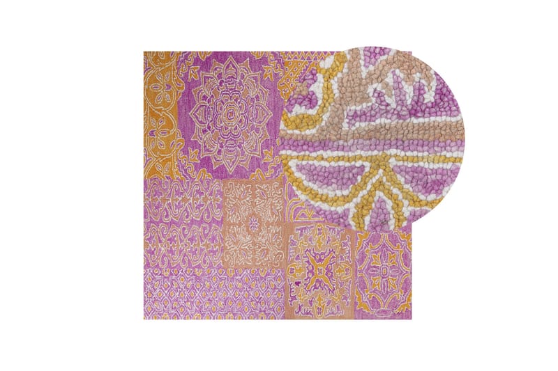 Avanos Ullteppe 200x200 cm - Rosa - Tekstiler - Tepper & Matter - Moderne tepper - Ullteppe