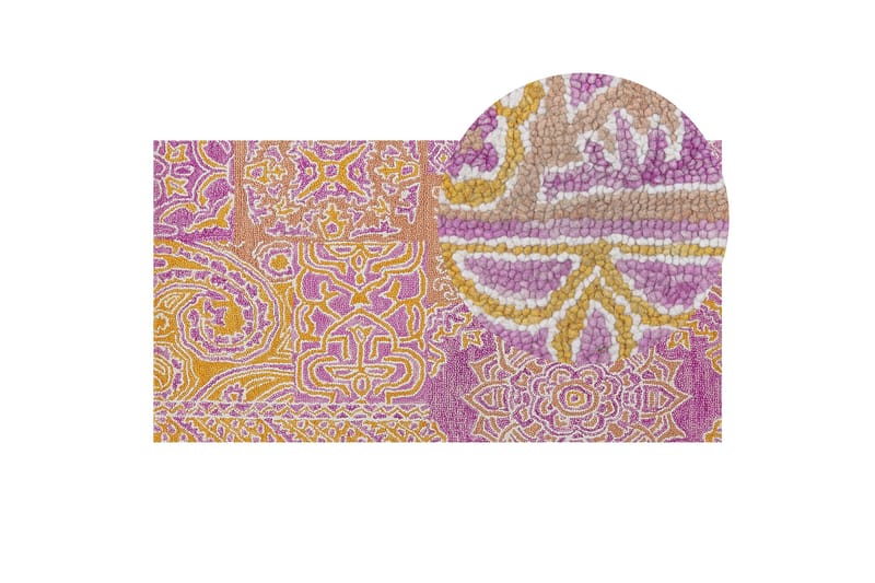 Avanos Ullteppe 80x150 cm - Rosa - Tekstiler - Tepper & Matter - Moderne tepper - Ullteppe