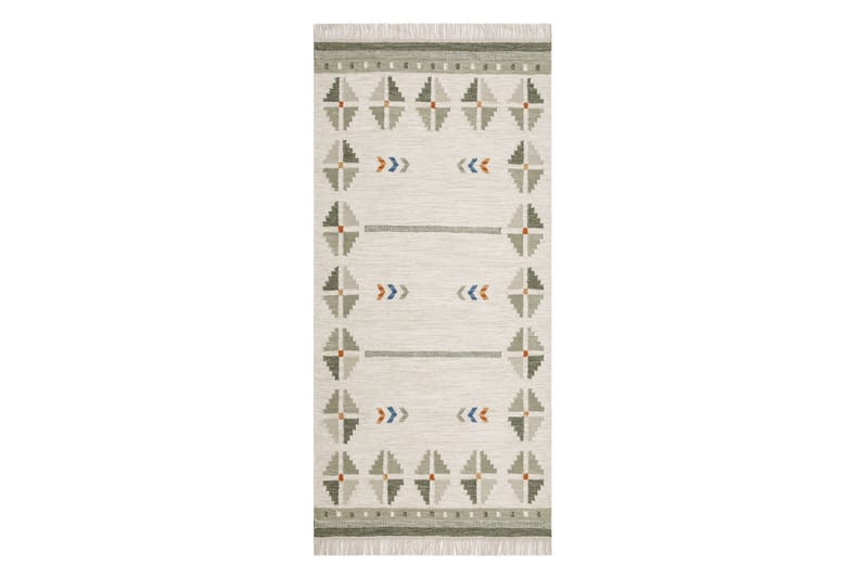 Avesta Ullteppe 80x200 cm Oval - Grønn - Tekstiler - Tepper & Matter - Moderne tepper - Ullteppe