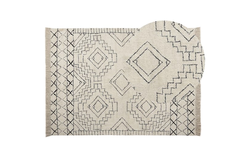 Bacarella Ryeteppe 140x200 cm - Beige - Tekstiler - Tepper & Matter - Moderne tepper - Bomullstepper