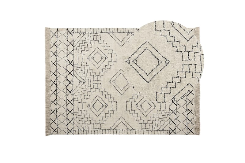 Bacarella Ryeteppe 140x200 cm - Beige - Tekstiler - Tepper & Matter - Moderne tepper - Ryeteppe