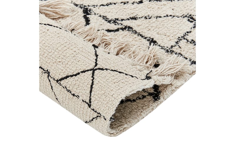 Bacarella Ryeteppe 140x200 cm - Beige - Tekstiler - Tepper & Matter - Moderne tepper - Bomullstepper