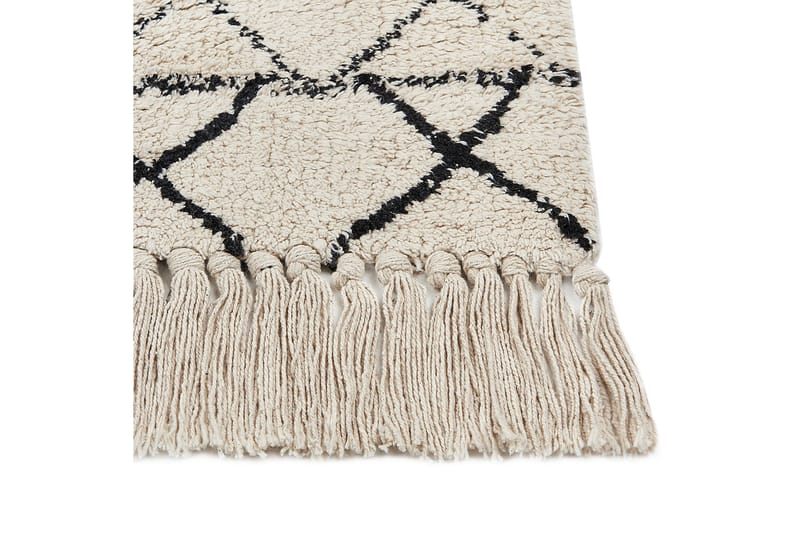 Bacarella Ryeteppe 160x230 cm - Beige - Tekstiler - Tepper & Matter - Moderne tepper - Bomullstepper