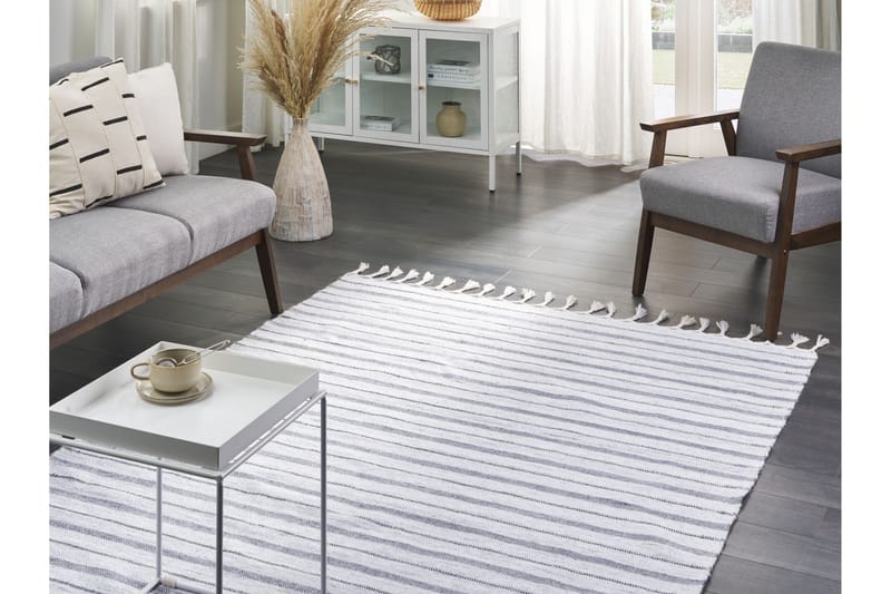 Bademli Ryeteppe 160x230 cm - Grå - Tekstiler - Tepper & Matter - Flatvevde tepper