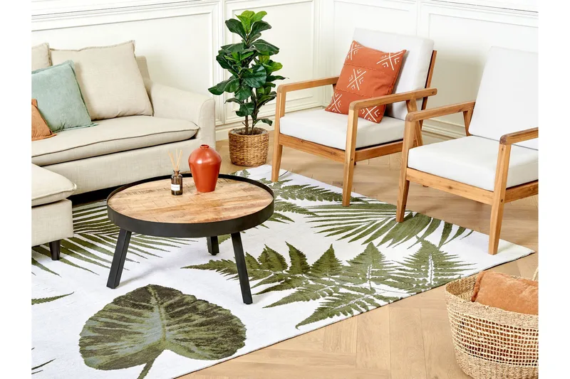 Barzah Ryeteppe 200x300 cm - Grønn - Tekstiler - Tepper & Matter - Moderne tepper - Bomullstepper