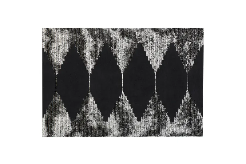 Bathinda Ryeteppe 140x200 cm, Svart/hvit