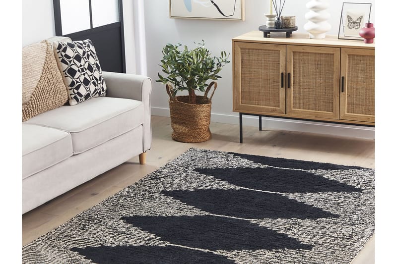 Bathinda Ryeteppe 160x230 cm - Svart/hvit - Tekstiler - Tepper & Matter - Moderne tepper - Ryeteppe