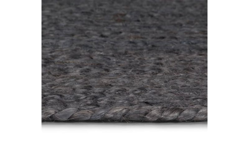 beBasic Håndlaget juteteppe rundt 180 cm mørkegrå - GrÃ¥ - Sisaltepper - Jutematter & hampematter