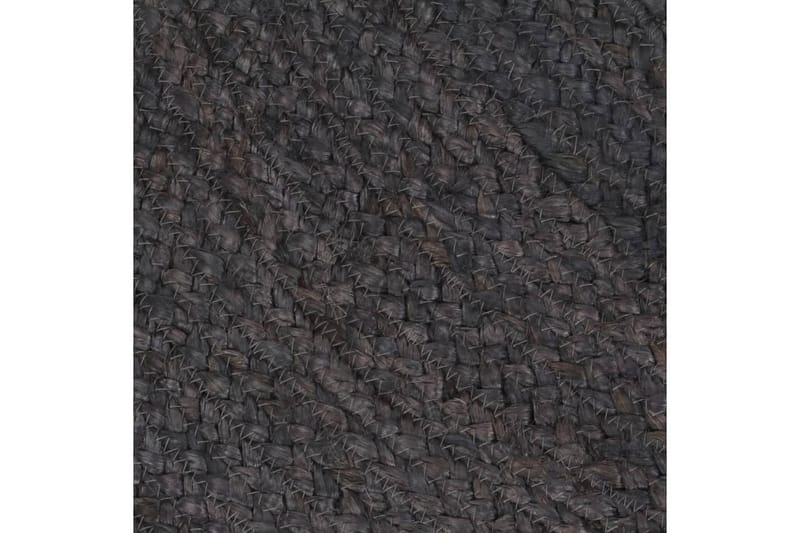 beBasic Håndlaget juteteppe rundt 180 cm mørkegrå - GrÃ¥ - Sisaltepper - Jutematter & hampematter