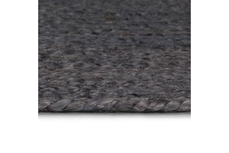 beBasic Håndlaget juteteppe rundt 210 cm mørkegrå - GrÃ¥ - Sisaltepper - Jutematter & hampematter
