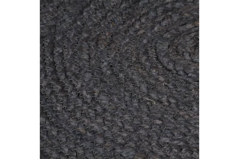 beBasic Håndlaget juteteppe rundt 210 cm mørkegrå - GrÃ¥ - Sisaltepper - Jutematter & hampematter